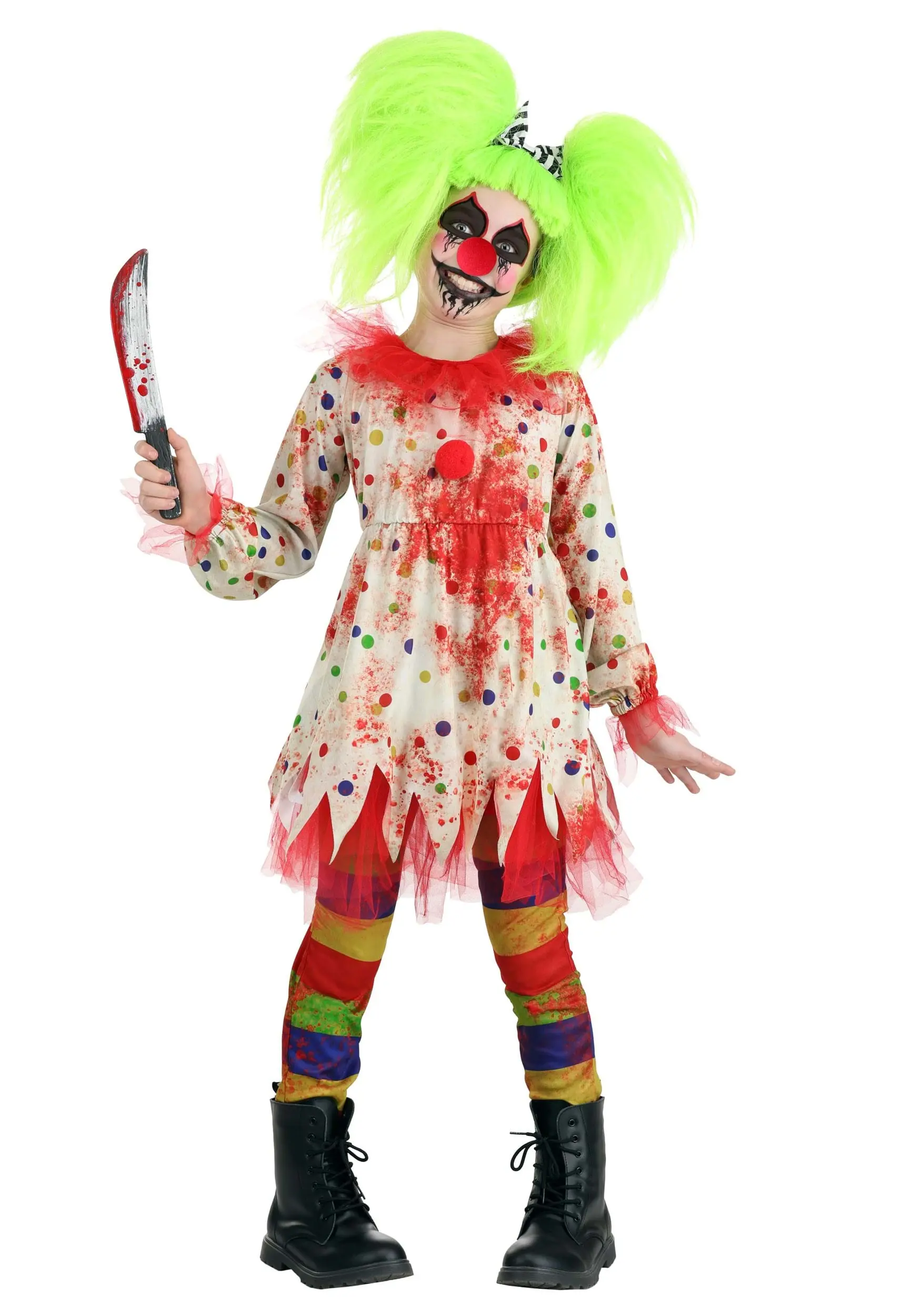 Creepy Killer Clown Costume For Girls 3 Creepy Killer Clown Costume For Girls