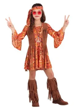 Girls Fringe Hippie Costume