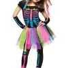 Girls Funky Punky Bones Costume