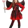 Sparkling Devil Dress Costume For Girls