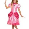 Super Mario Classic Princess Peach Costume For Girls