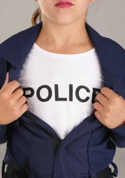 Girl's Tactical Cop Jumpsuit Costume 12 Girl's Tactical Cop Jumpsuit Costume -Halloween Costumes Outlet Store girls tactical cop jumpsuit alt 3