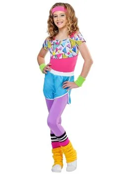 Work It Out Girl's 80s Costume