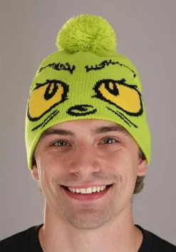 Grinch Beanie & Gloves Set For Adults -Halloween Costumes Outlet Store grinch beanie gloves set alt 1