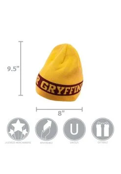 Gryffindor Reversible Warm Knit Beanie -Halloween Costumes Outlet Store gryffindor reversible knit beanie alt 2