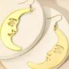 Iridescent Crescent Moon Costume Earrings -Halloween Costumes Outlet Store half moon earrings