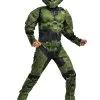 Halo Infinite Master Chief Muscle Costume For Kids