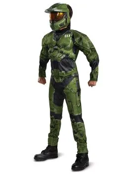 Halo Infinite Master Chief Muscle Costume For Kids -Halloween Costumes Outlet Store halo infinite master chief muscle kids costume alt 2