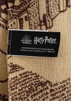 Marauders Map Knit Hat & Scarf From Harry Potter -Halloween Costumes Outlet Store harry potter marauders map knit hat scarf alt 3