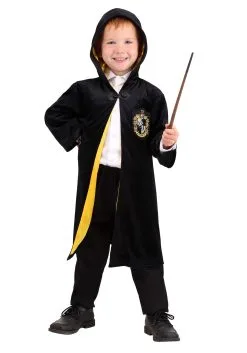 Kids Harry Potter Deluxe Hufflepuff Robe -Halloween Costumes Outlet Store harry potter toddler deluxe hufflepuff robe 1