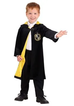 Kids Harry Potter Deluxe Hufflepuff Robe -Halloween Costumes Outlet Store harry potter toddler deluxe hufflepuff robe 4