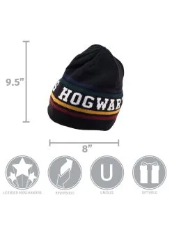 Hogwarts Reversible Knit Warm Beanie 9 Hogwarts Reversible Knit Warm Beanie -Halloween Costumes Outlet Store hogwarts reversible knit beanie alt 3