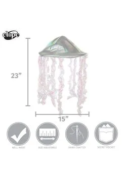 Holographic Jellyfish Soft Hat -Halloween Costumes Outlet Store holographic jellyfish plush hat alt 4