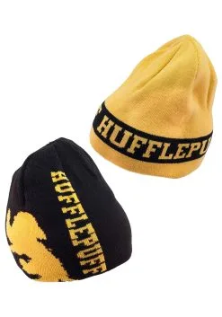 Hufflepuff Reversible Warm Knit Beanie 6 Hufflepuff Reversible Warm Knit Beanie -Halloween Costumes Outlet Store hufflepuff reversible knit beanie alt 1