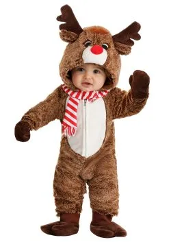 Infant Plush Reindeer Costume -Halloween Costumes Outlet Store infant reindeer plush costume alt 1