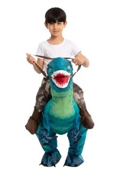 Inflatable Raptor Ride-On Costume For Kids -Halloween Costumes Outlet Store inflatable child raptor ride on costume alt 3