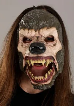 Jabbering Jaw Wolfman Mask For Adults 10 Jabbering Jaw Wolfman Mask For Adults -Halloween Costumes Outlet Store jabbering jaw wolfman mask alt 3