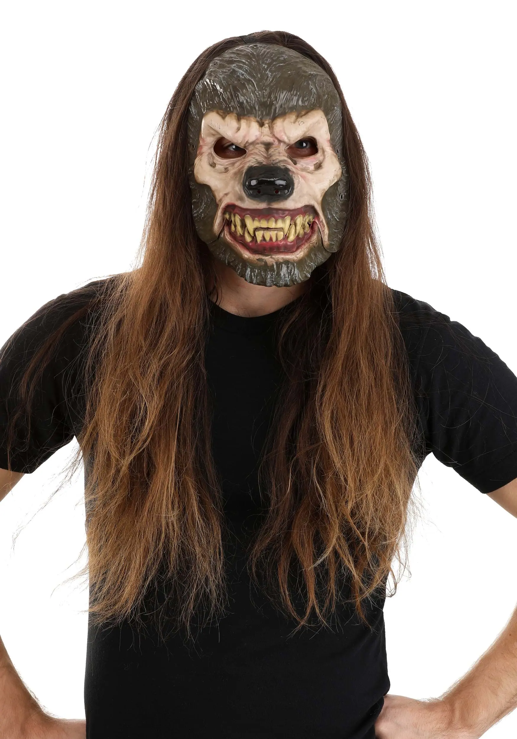 Jabbering Jaw Wolfman Mask For Adults 7 Jabbering Jaw Wolfman Mask For Adults - Image 5