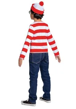 Classic Where's Waldo Costume For Kids -Halloween Costumes Outlet Store kids classic wheres waldo costume alt 1