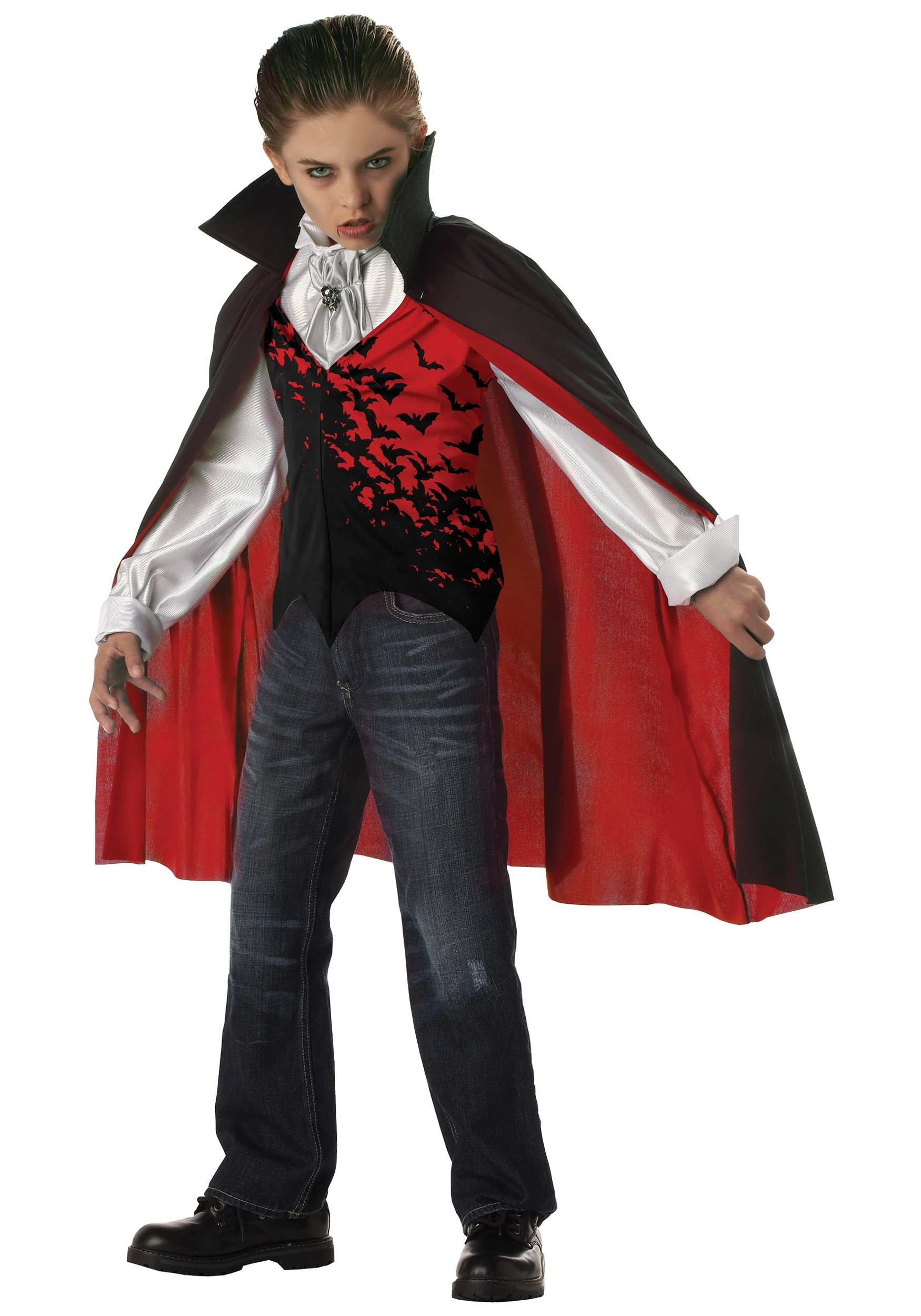 Kids Dark Vampire Costume 3 Kids Dark Vampire Costume