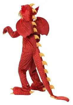 Child's Deluxe Red Dragon Costume -Halloween Costumes Outlet Store kids deluxe red dragon costume back
