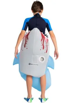 Kid's Man Eating Shark Inflatable Costume -Halloween Costumes Outlet Store kids man eating inflatable shark costume alt 2