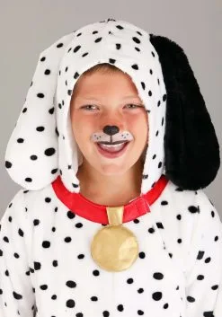 Plush Dalmatian Puppy Jumpsuit For Kids 11 Plush Dalmatian Puppy Jumpsuit For Kids -Halloween Costumes Outlet Store kids plush dalmatian puppy jumpsuit alt 2