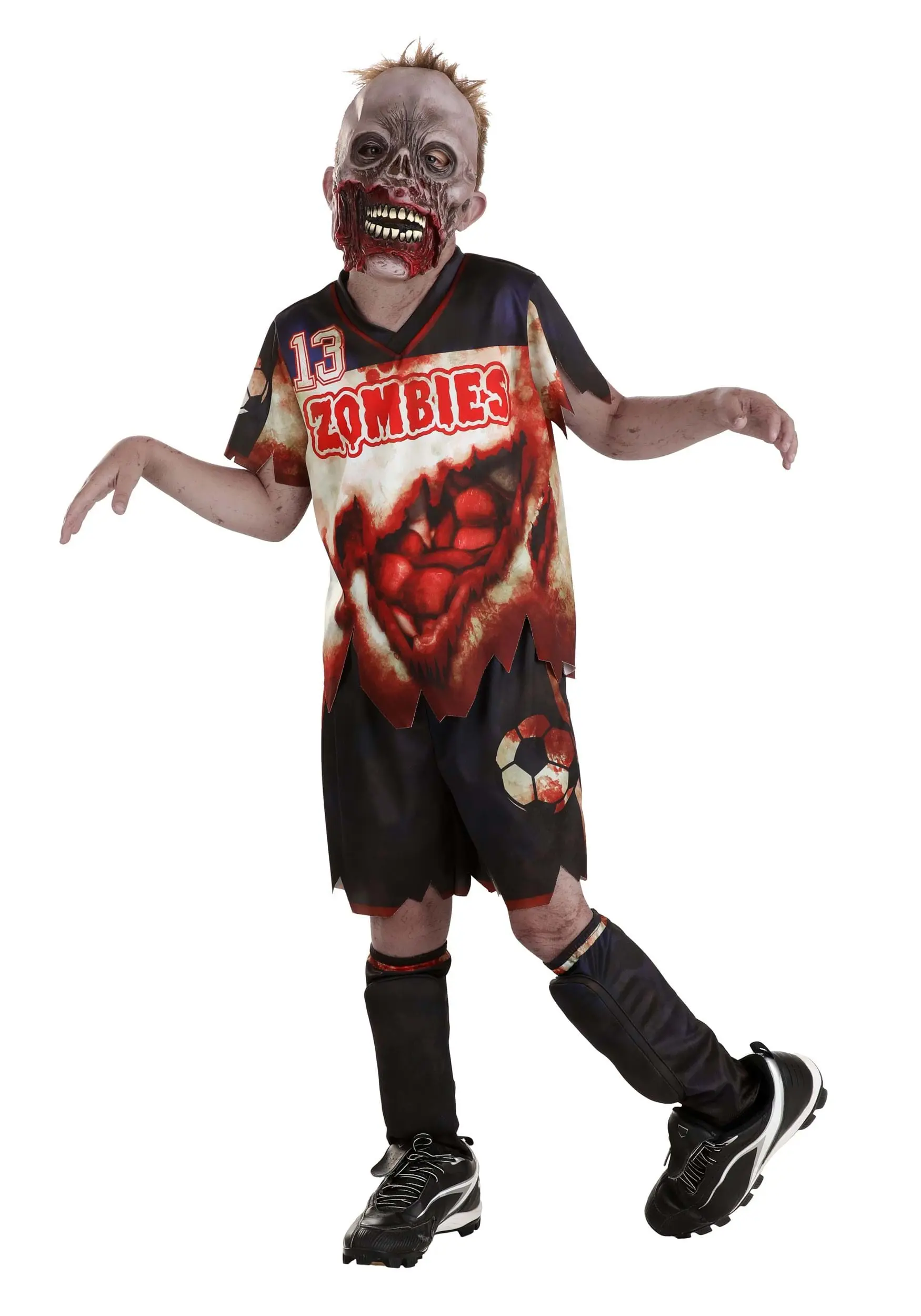 Zombie Soccer Player Costume For Kids 3 Zombie Soccer Player Costume For Kids