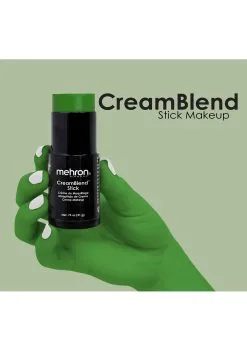 Mehron CreamBlend Stick - Green -Halloween Costumes Outlet Store mehron green creamblend stick alt 1
