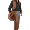 Men's Brown Costume Chaps And Vest 1 Men's Brown Costume Chaps And Vest -Halloween Costumes Outlet Store mens brown chaps and vest