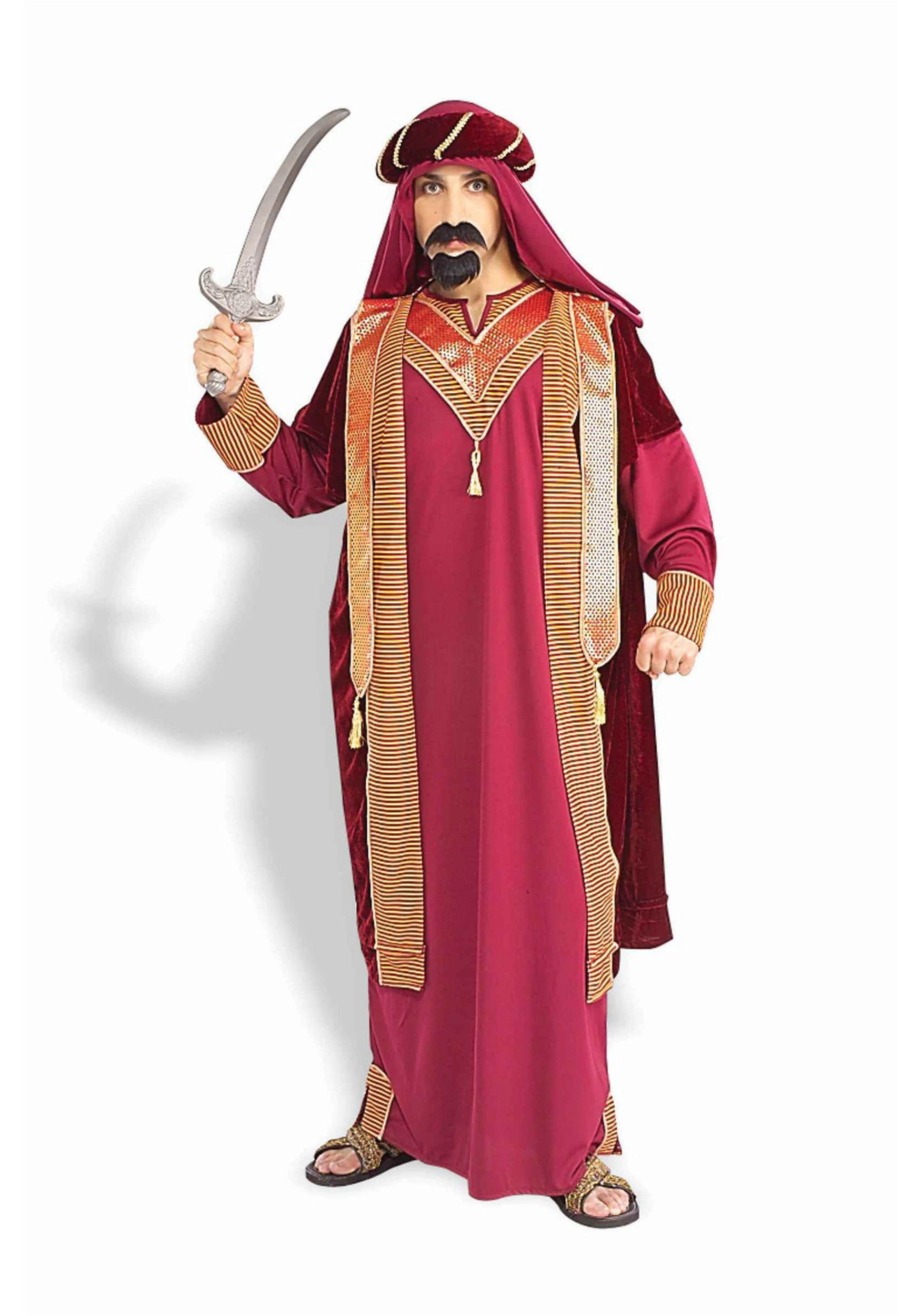 Mens Deluxe Arabian Sultan Costume 3 Mens Deluxe Arabian Sultan Costume