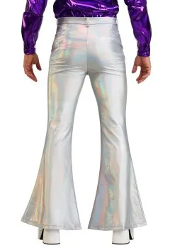Men's Holographic Disco Pants 12 Men's Holographic Disco Pants -Halloween Costumes Outlet Store mens holographic disco pants alt 4