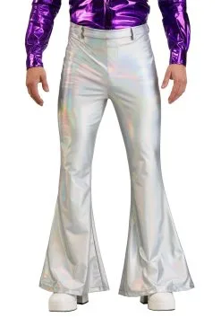 Men's Holographic Disco Pants 13 Men's Holographic Disco Pants -Halloween Costumes Outlet Store mens holographic disco pants alt 5