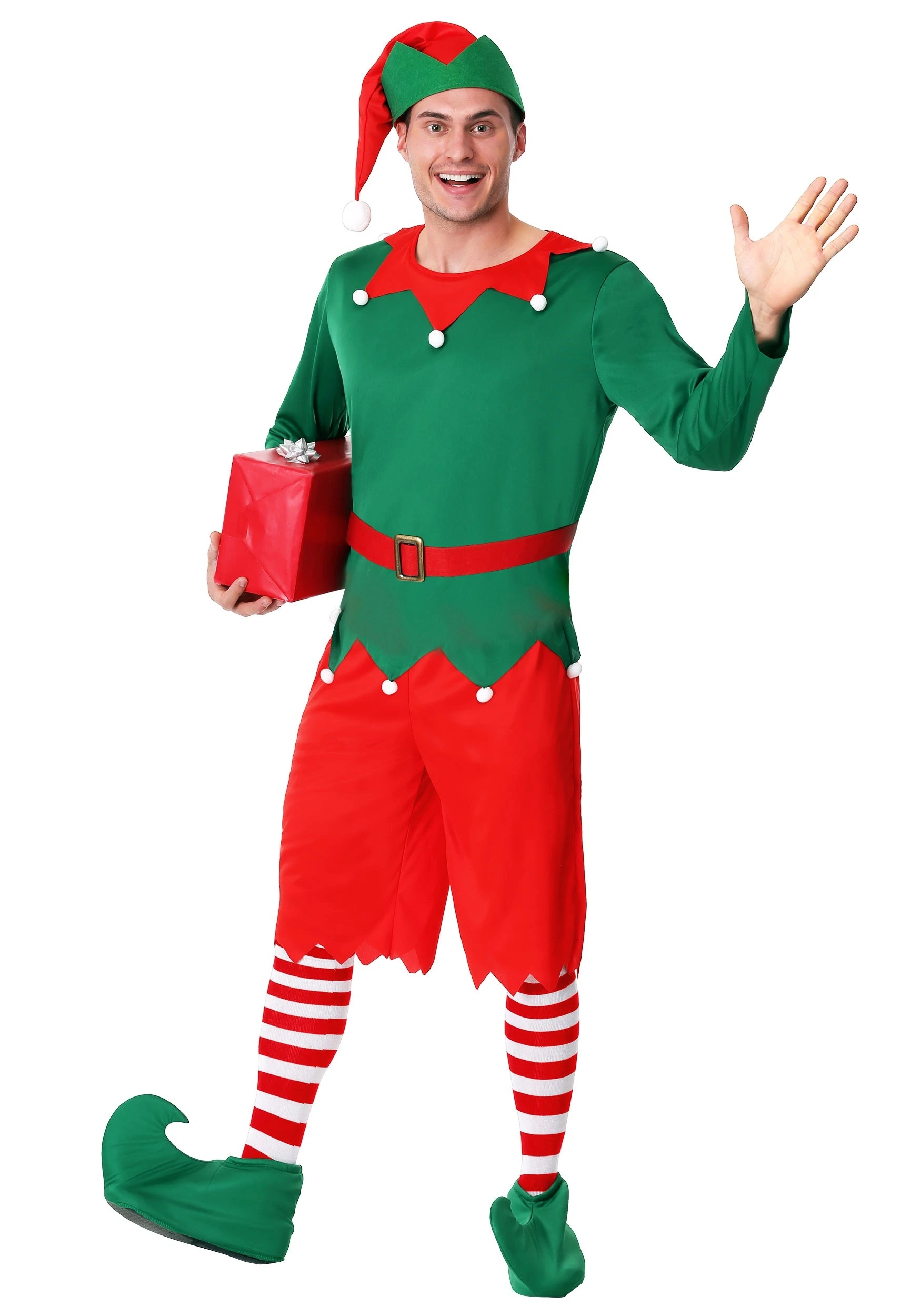 Men's Plus Size Santa's Helper Costume 3 Men's Plus Size Santa's Helper Costume