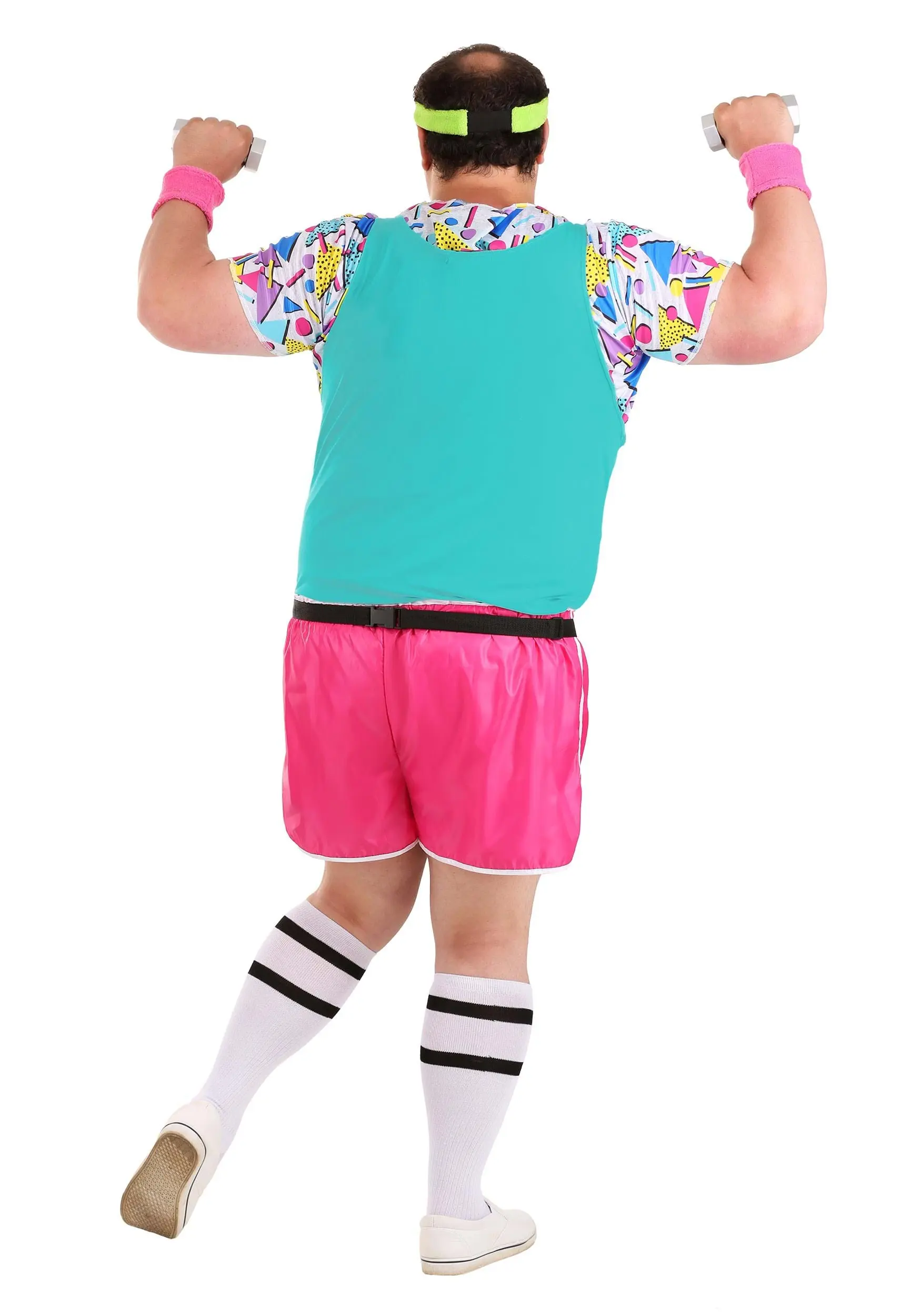 Men's Plus Size Work It Out 80's Costume 4 Men's Plus Size Work It Out 80's Costume - Image 2
