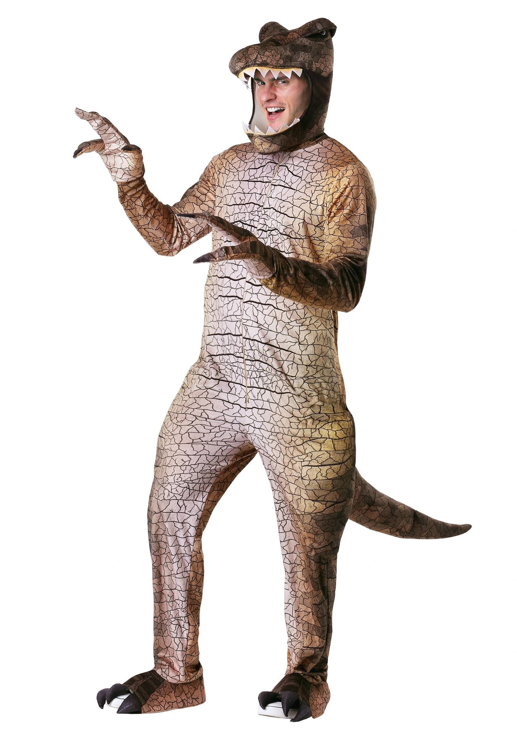 Men's Prehistoric T-Rex Dinosaur Costume 3 Men's Prehistoric T-Rex Dinosaur Costume