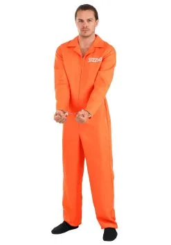 Men's Orange Prison Jumpsuit -Halloween Costumes Outlet Store mens prison jumpsuit alt 1