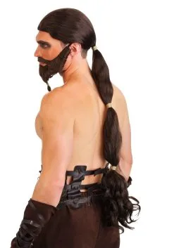Warrior King Wig And Beard For Men -Halloween Costumes Outlet Store mens warrior king wig and beard back