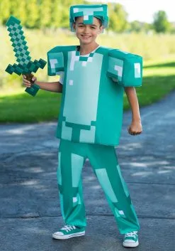 Deluxe Minecraft Armor Kid's Costume -Halloween Costumes Outlet Store minecraft armor deluxe child costume alt 1