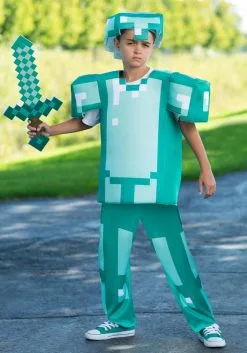 Deluxe Minecraft Armor Kid's Costume -Halloween Costumes Outlet Store minecraft armor deluxe child costume alt 2