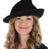 Modern Black Witch's Costume Hat -Halloween Costumes Outlet Store modern black witch hat