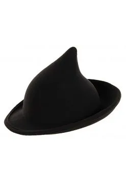 Modern Black Witch's Costume Hat -Halloween Costumes Outlet Store modern black witch hat alt 1