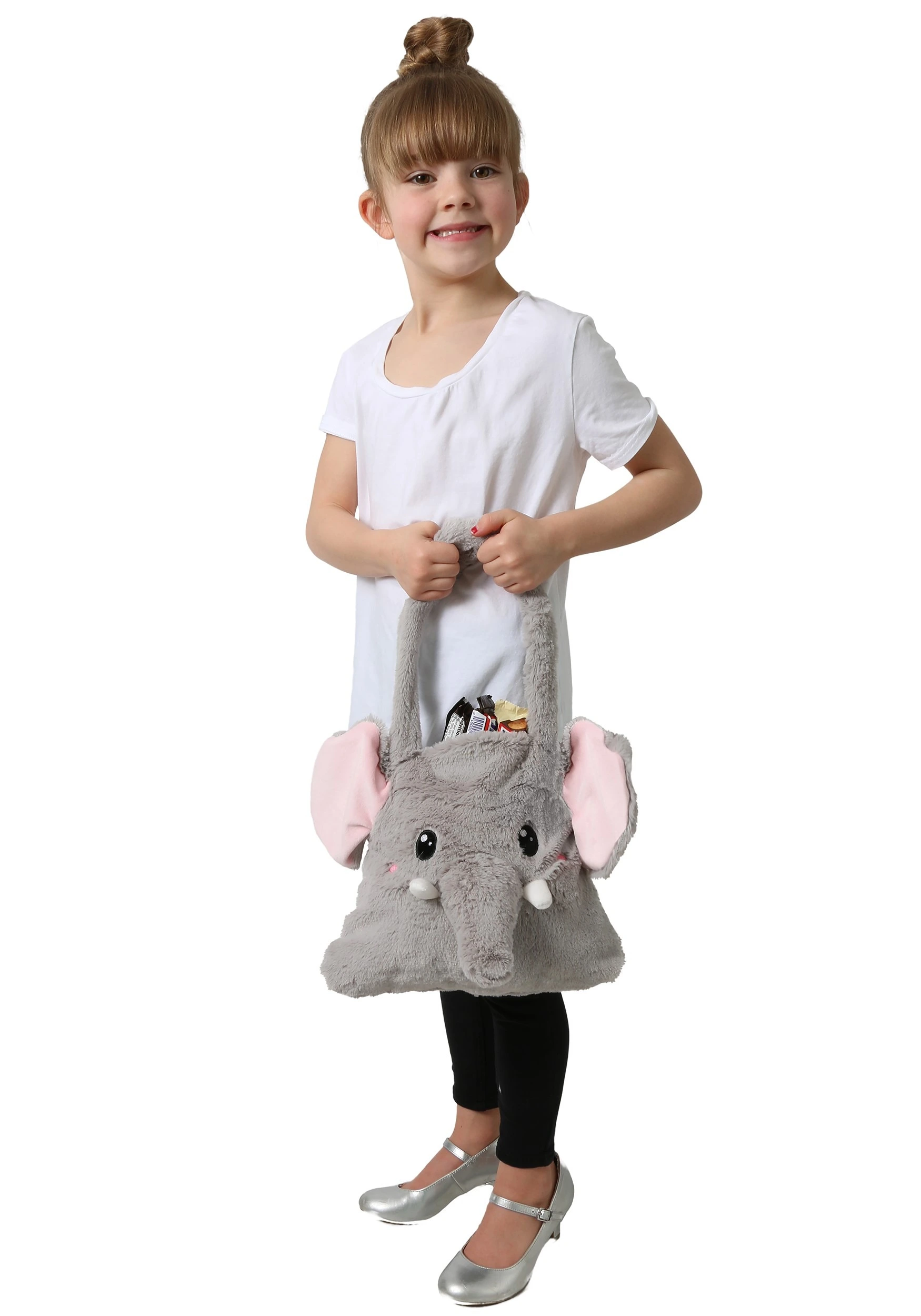 Plush Elephant Moving Ears Trick Or Treat Bag 3 Plush Elephant Moving Ears Trick Or Treat Bag