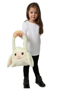 Moving Ears Plush Sheep Trick Or Treat Bag -Halloween Costumes Outlet Store moving ears sheep plush trick or treat bag alt 1