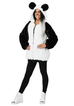 Women's Plus Size Panda Hooded Jacket Costume