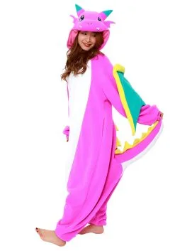 Pink Dragon Kigurumi -Halloween Costumes Outlet Store pink dragon kigurumi alt 1