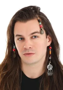Pirate Beaded Braid Set Accessory -Halloween Costumes Outlet Store pirate beaded braid alt 1