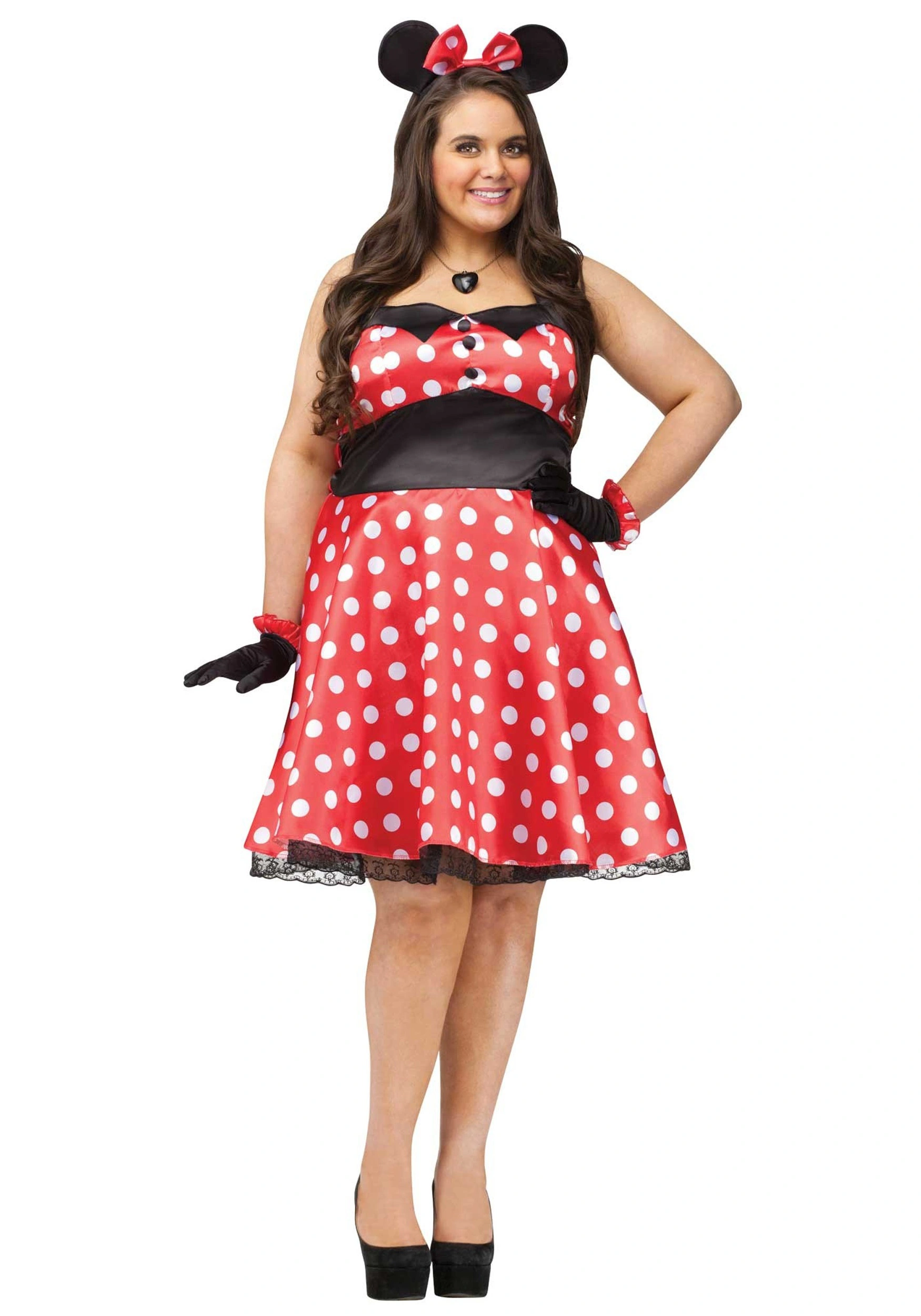 Plus Size Retro Miss Mouse Costume For Women 3 Plus Size Retro Miss Mouse Costume For Women