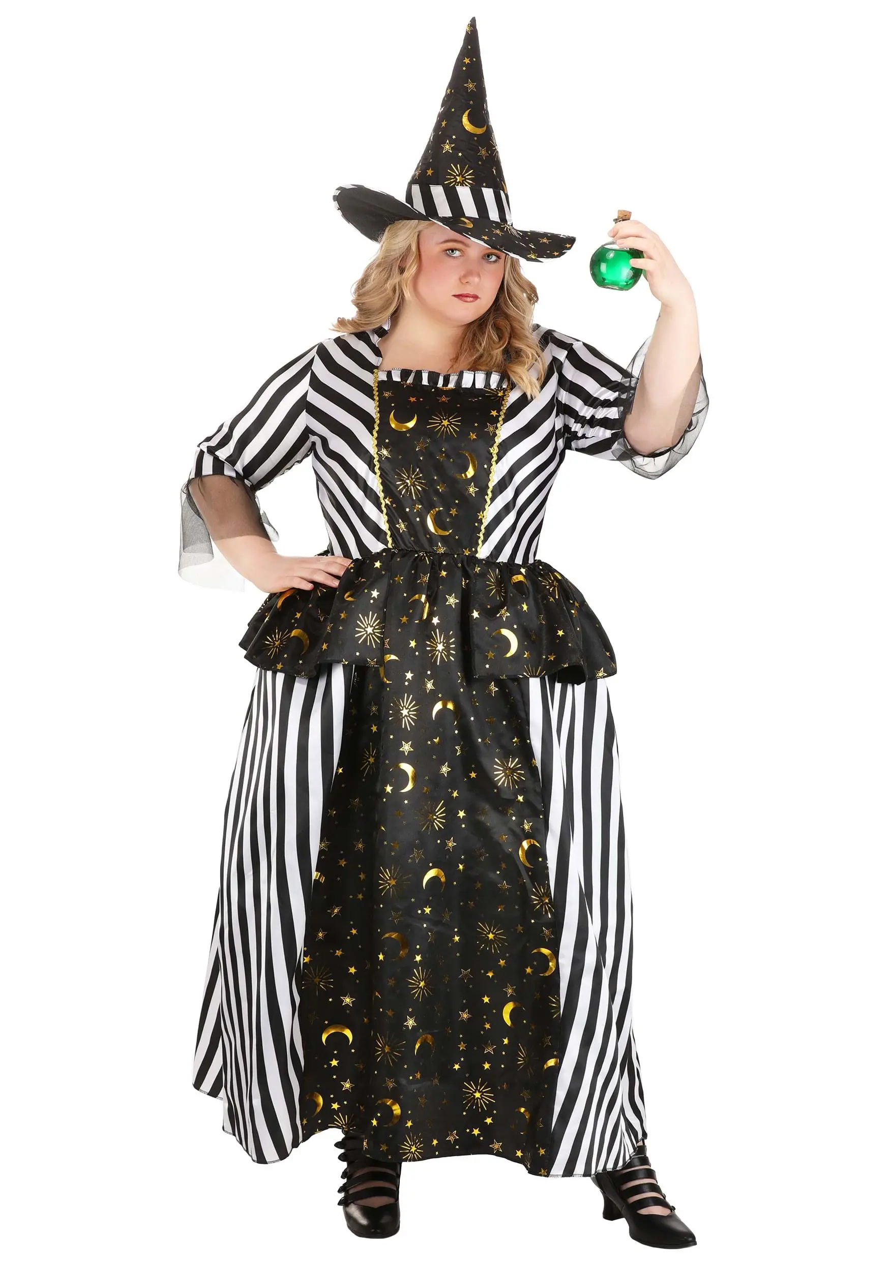 Plus Size Rococo Witch Costume Dress For Women 3 Plus Size Rococo Witch Costume Dress For Women