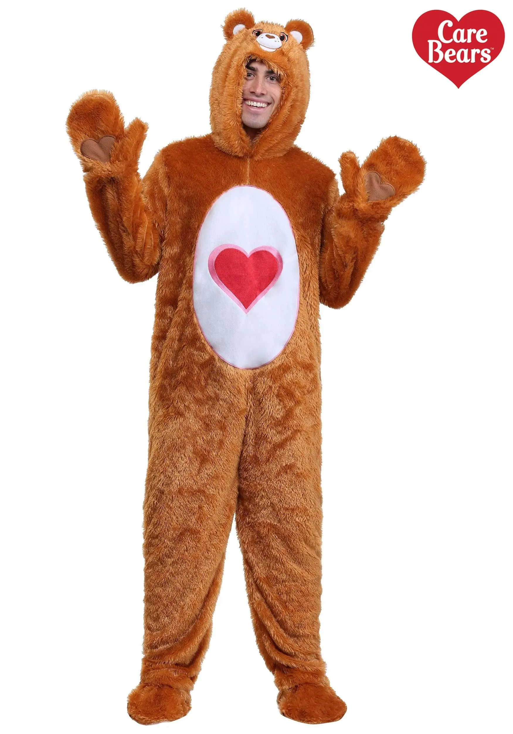 Adult Plus Size Classic Tenderheart Care Bears Costume 3 Adult Plus Size Classic Tenderheart Care Bears Costume
